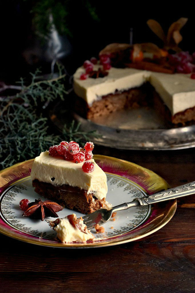 Gingerbread cheesecake , il dolce di Natale senza cottura 