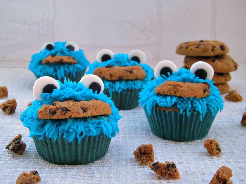 cookies monster cupcakes