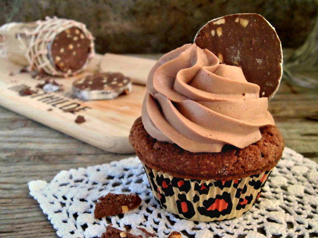 Cupcakes con salame di cioccolato